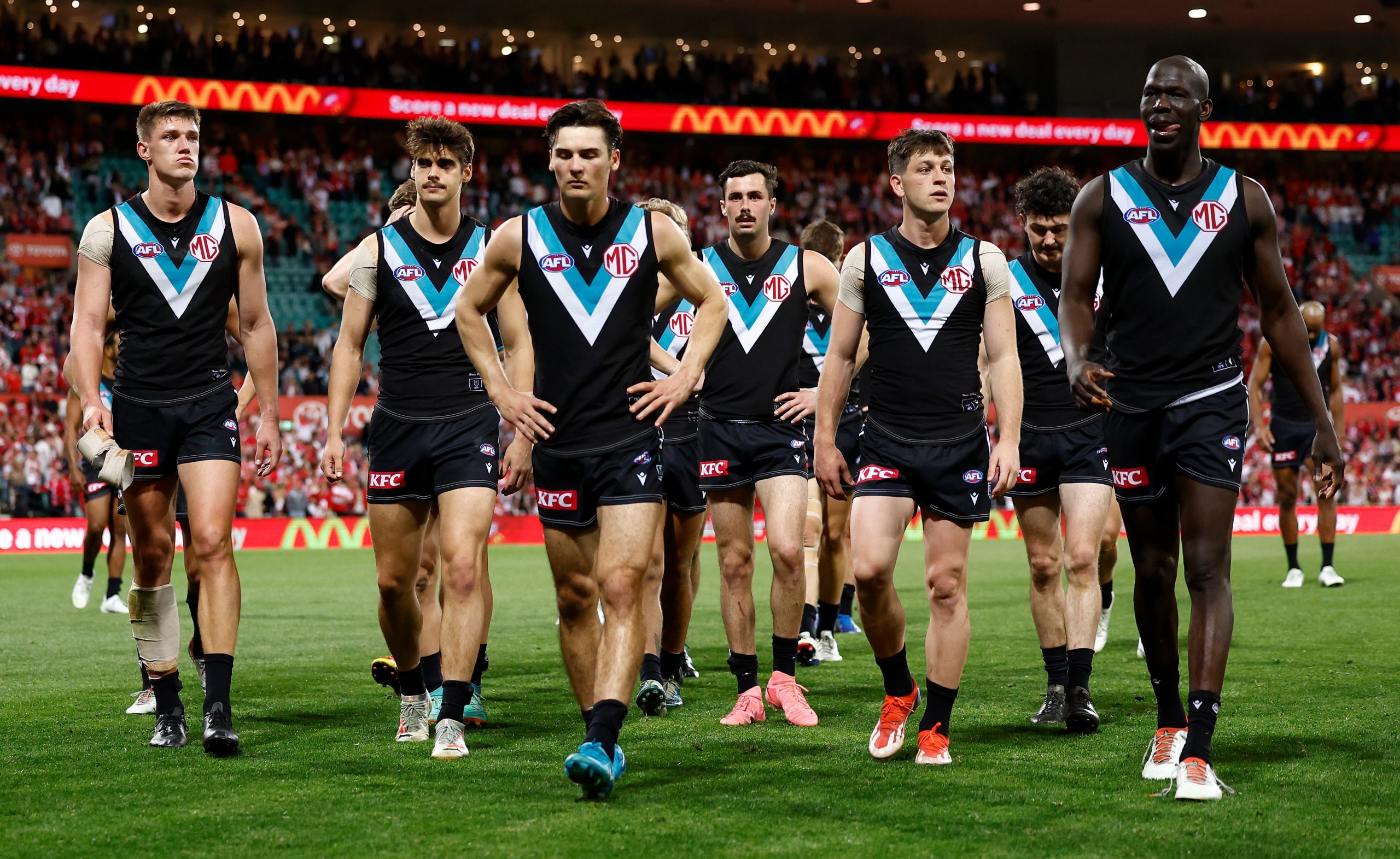 Port Adelaide players.