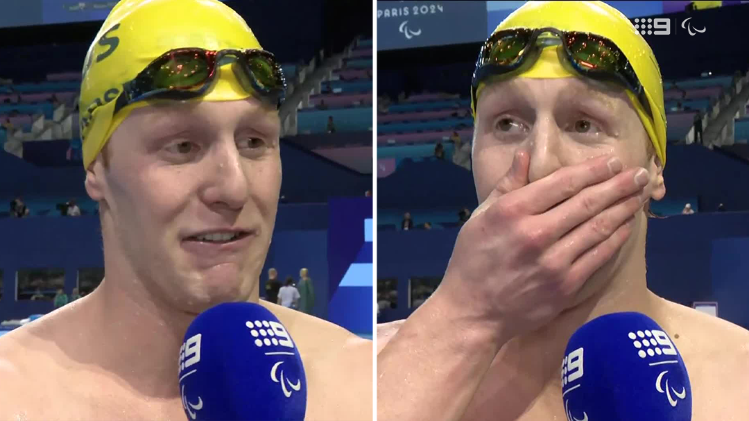 Aussie medallist chokes up in stirring interview