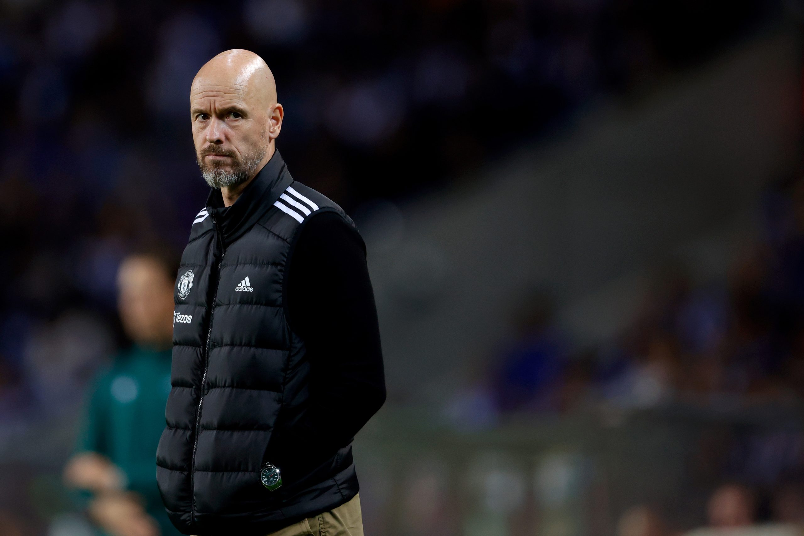 Coach Erik ten Hag of Manchester United during the UEFA Europa League match.