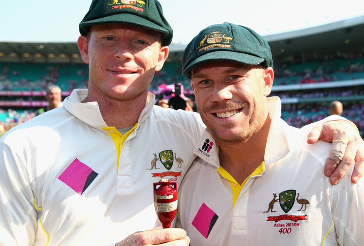 Warner's partner-in-crime, fellow opener Chris Rogers (L).