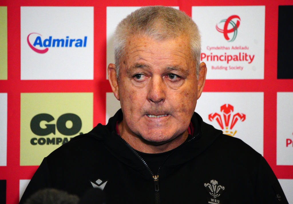 Wales coach Warren Gatland during a press conference.