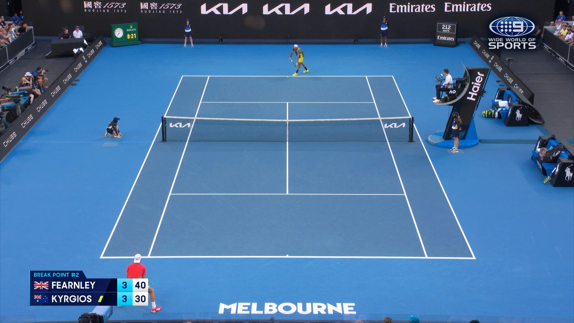 Australian Open Highlights: Jacob Fearnley v Nick Kyrgios