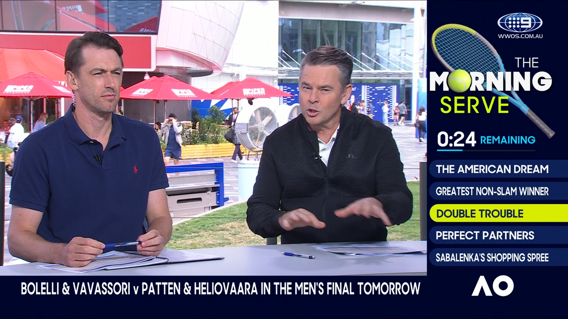 Woodbridge's radical doubles change