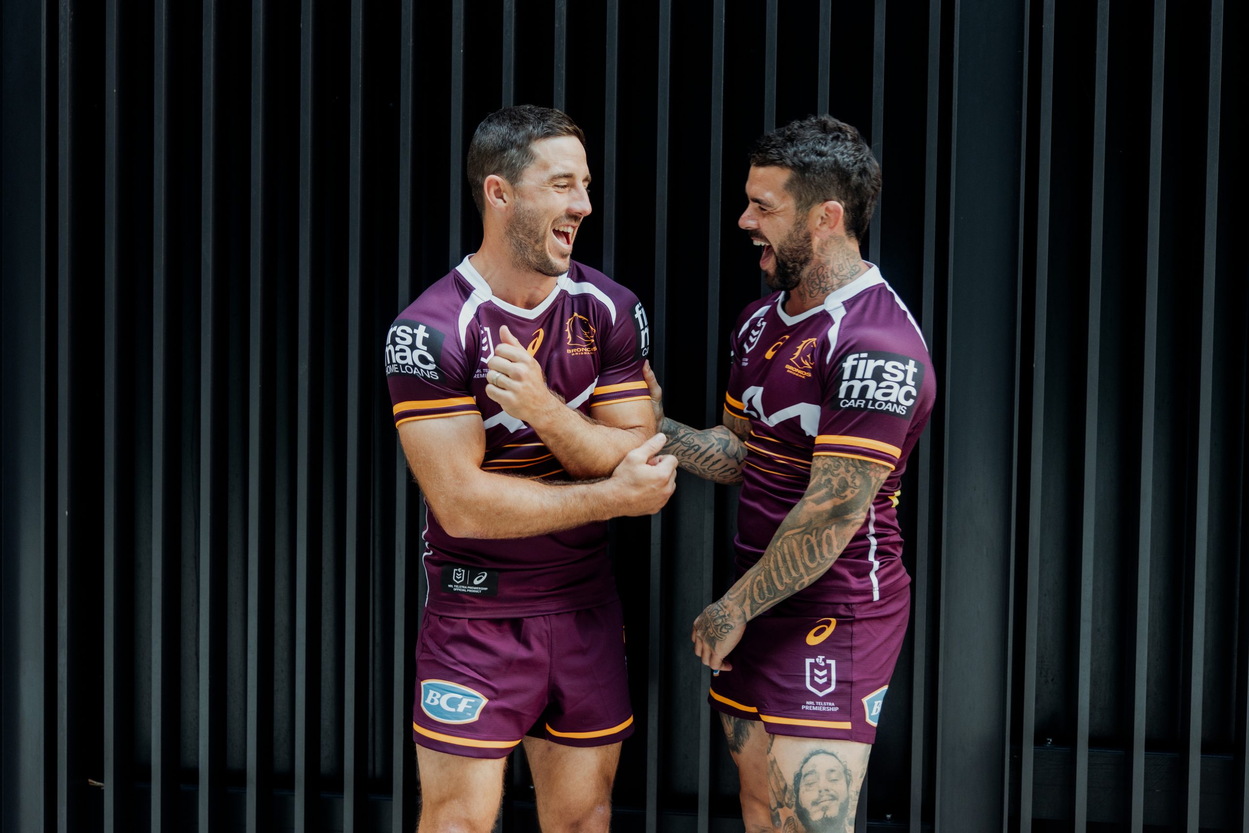 NRL Broncos players Ben Hunt and Adam Reynolds.