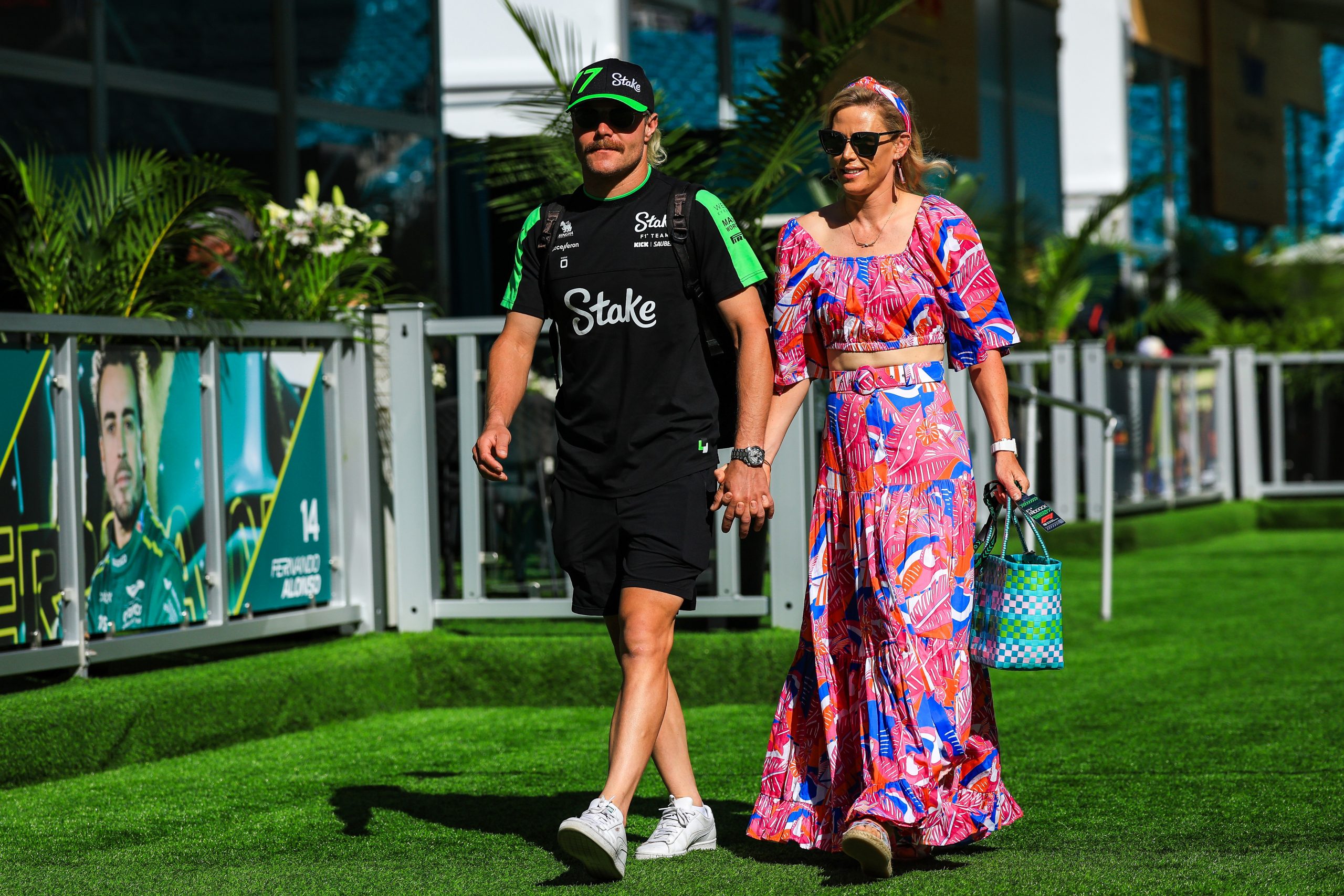 Valtteri Bottas and  Tiffany Cromwell 