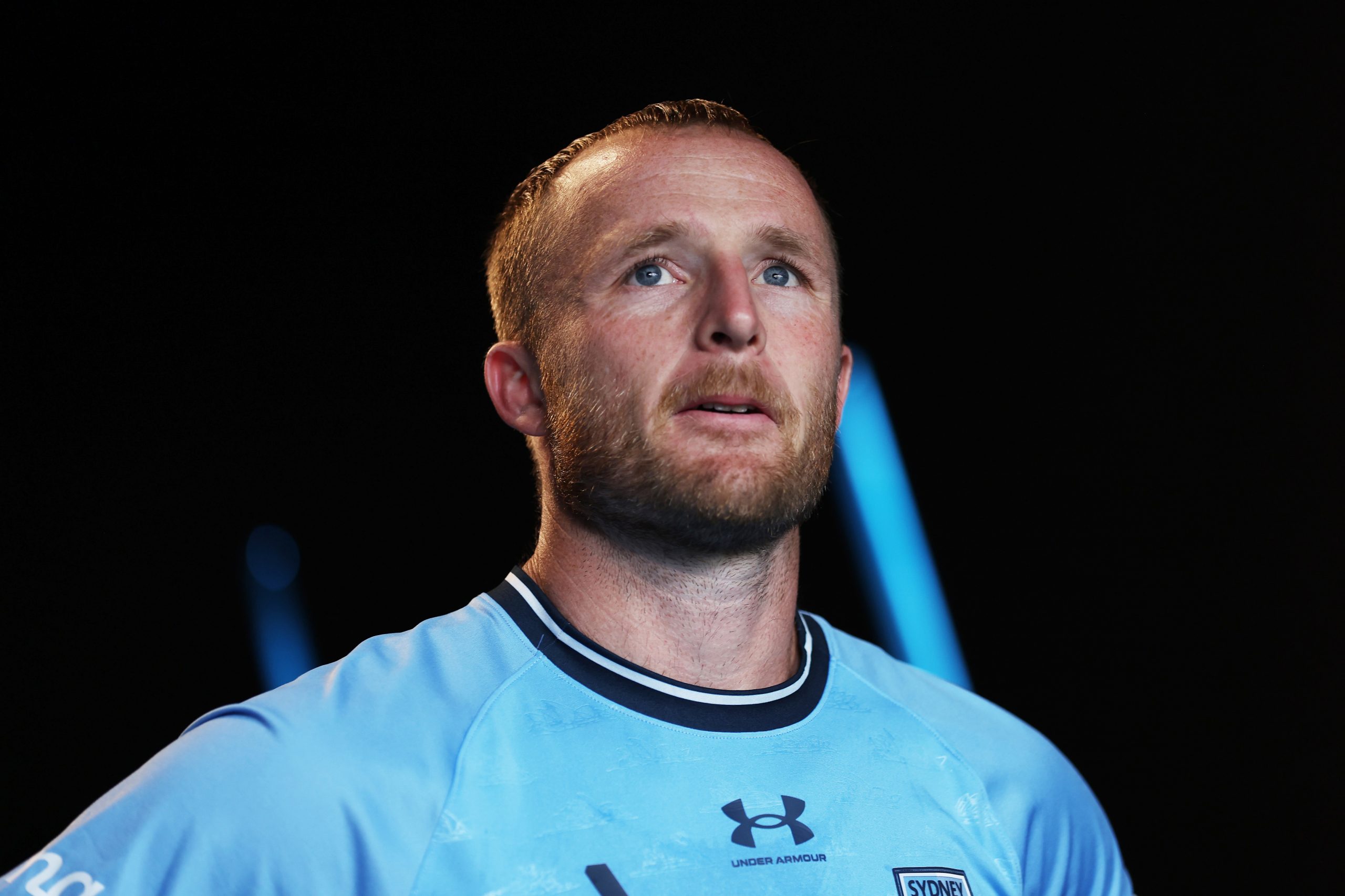 Rhyan Grant of Sydney FC looks on in the tunnel.