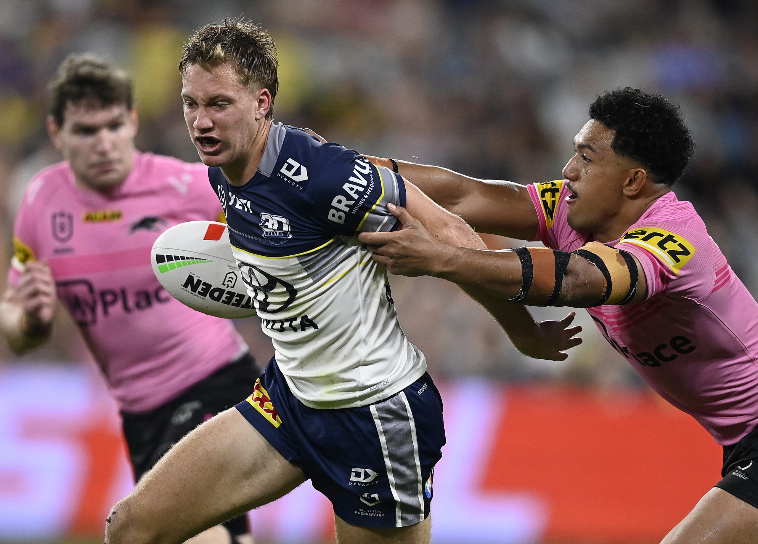 Jaxon Purdue of the Cowboys.