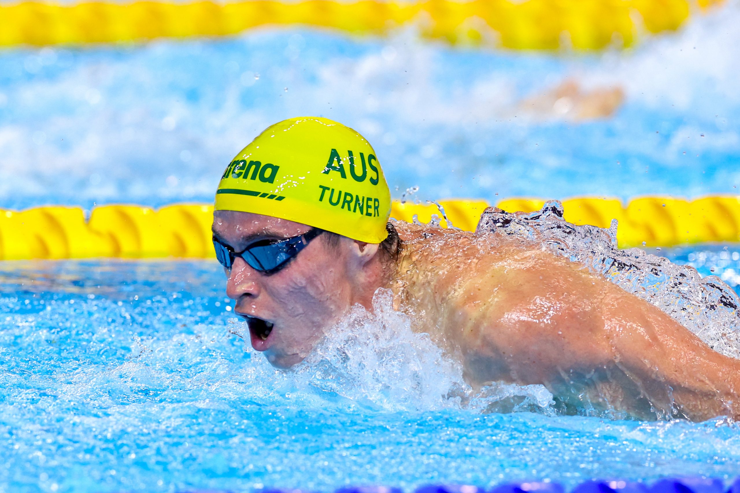 Harrison Turner en route to winning a shock bronze medal.