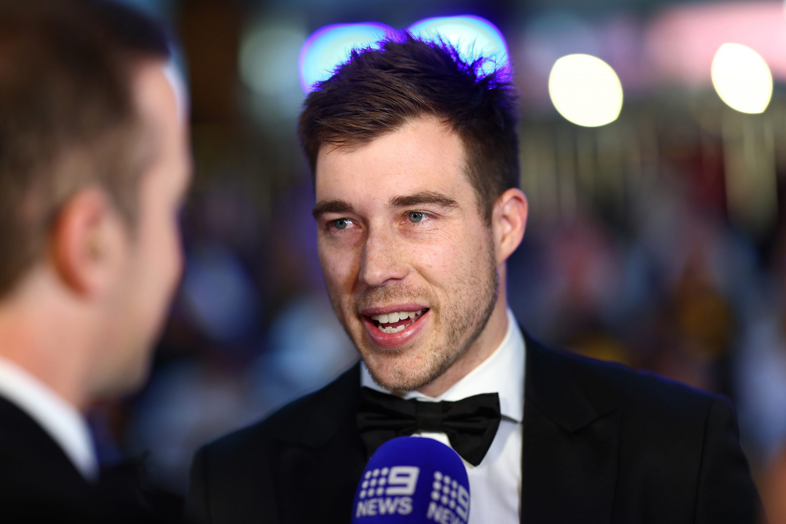 Essendon captain Zach Merrett speaks to Nine.