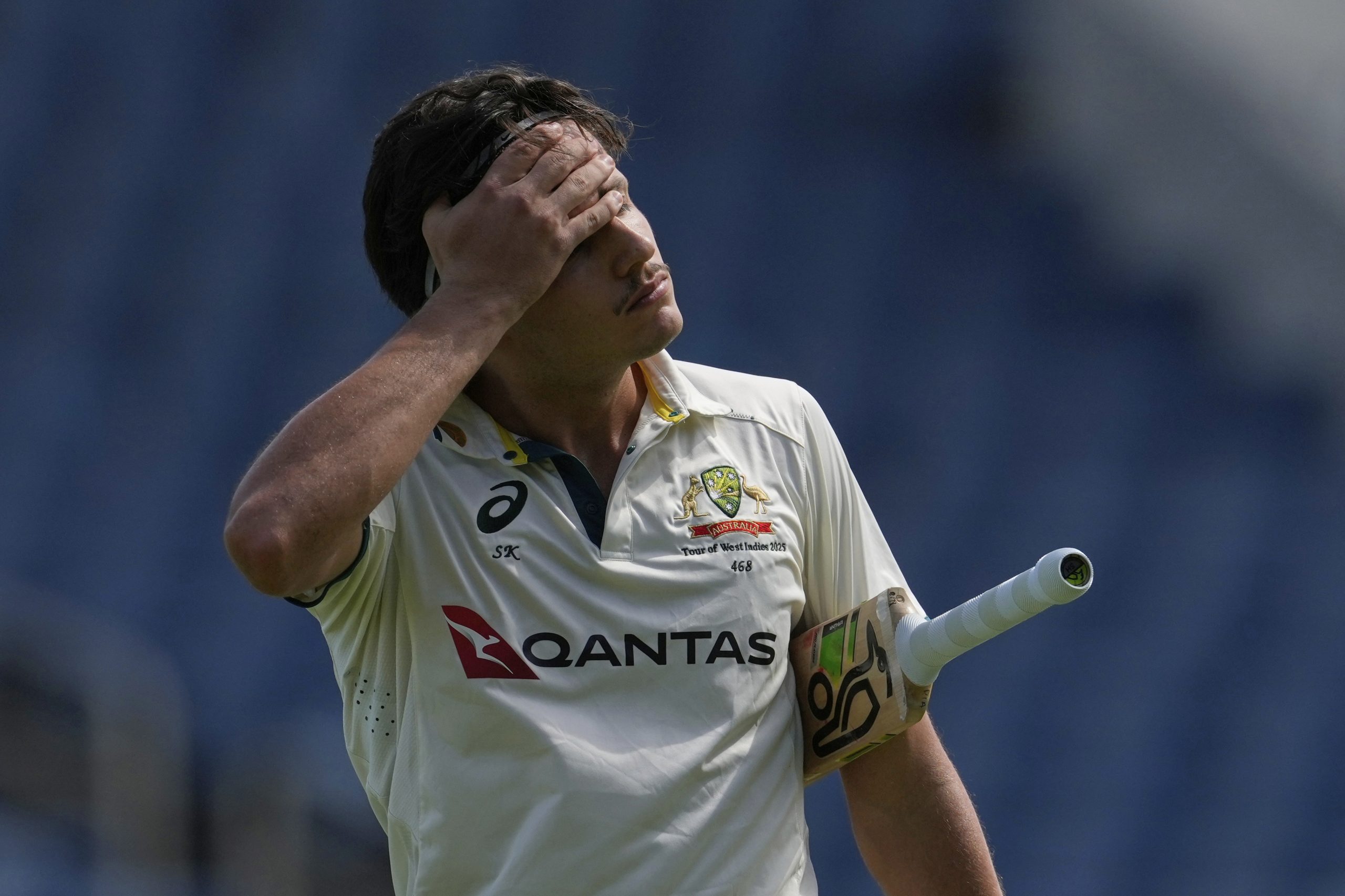Australia's Sam Konstas walks off the field after his dismissal in Kingston, Jamaica.