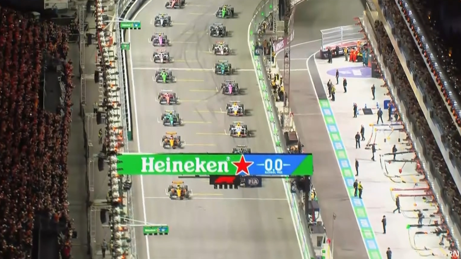 Piastri caught up in early Vegas chaos