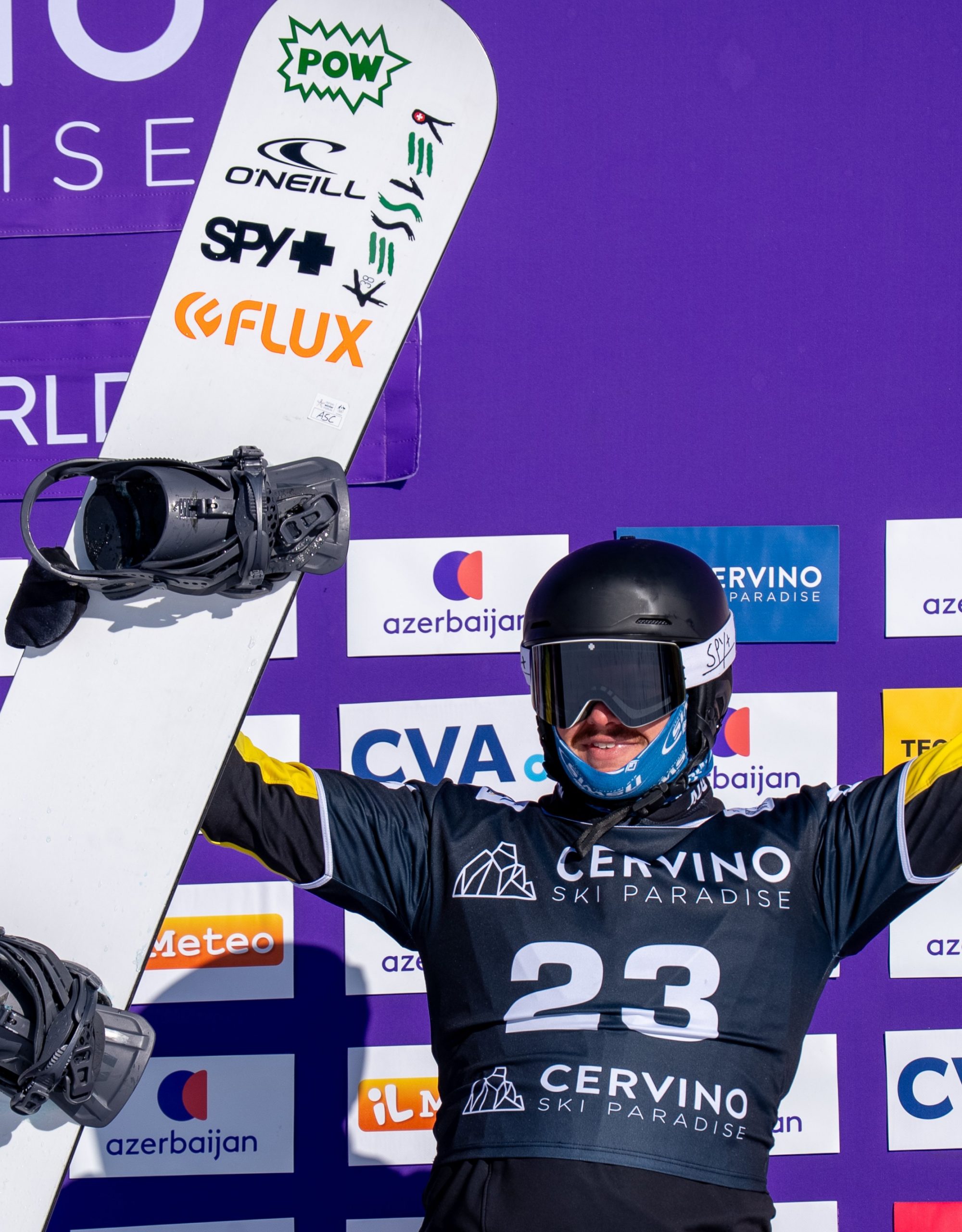 Adam Lambert claimed a bronze medal at the World Cup event  in Cervinia, Italy.