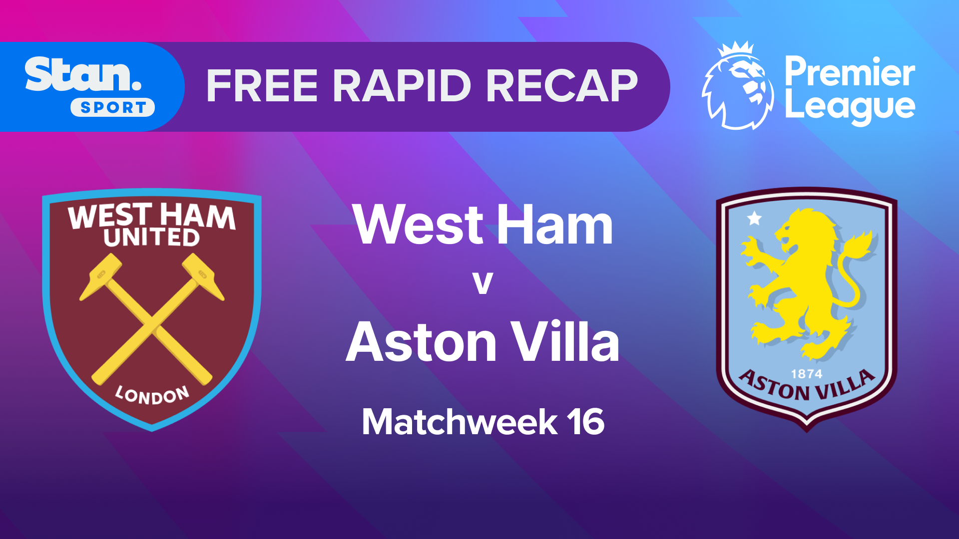 Rapid Recap | MW16: West Ham vs Aston Villa