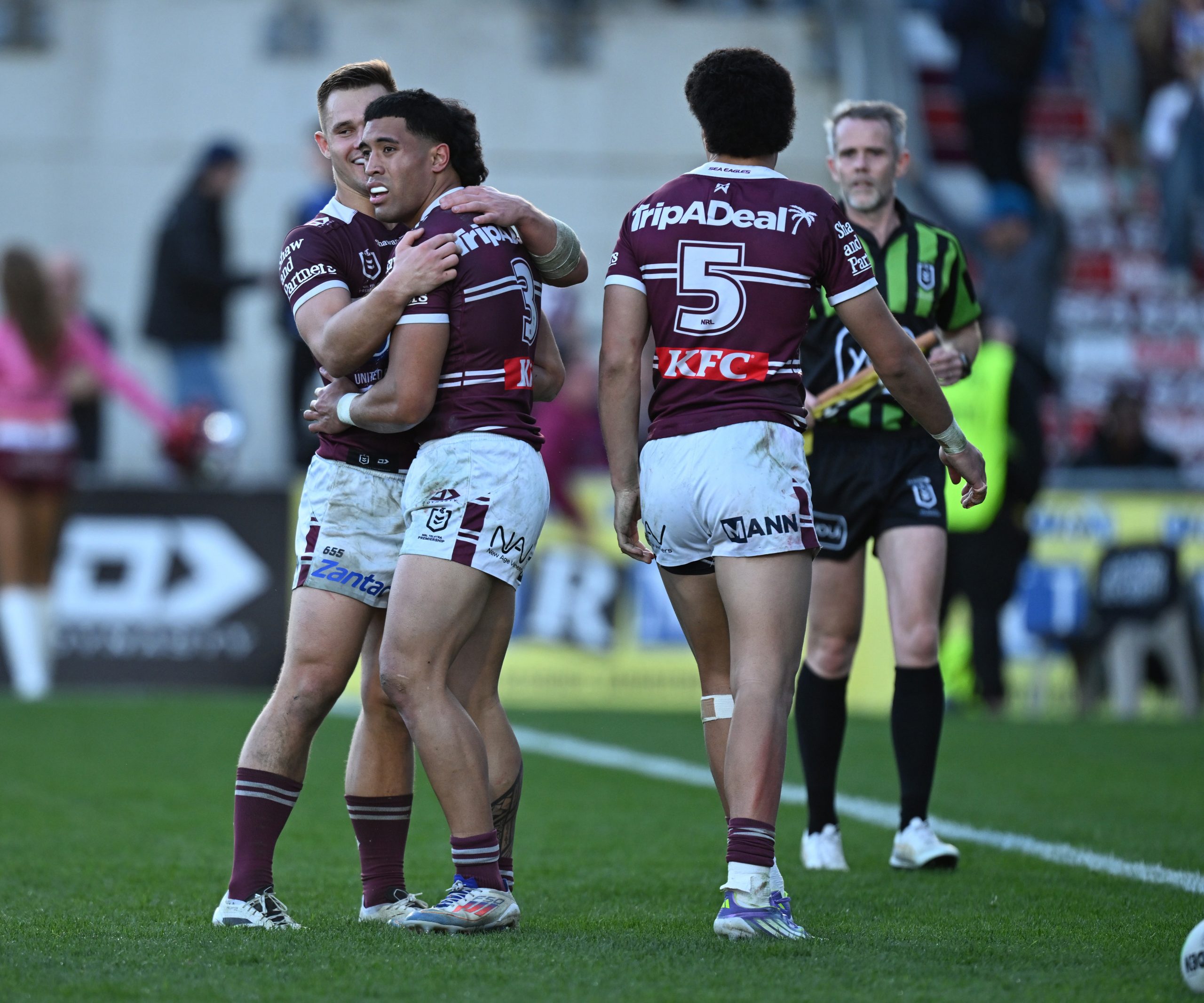 Tolu Koula of the Manly Sea Eagles.