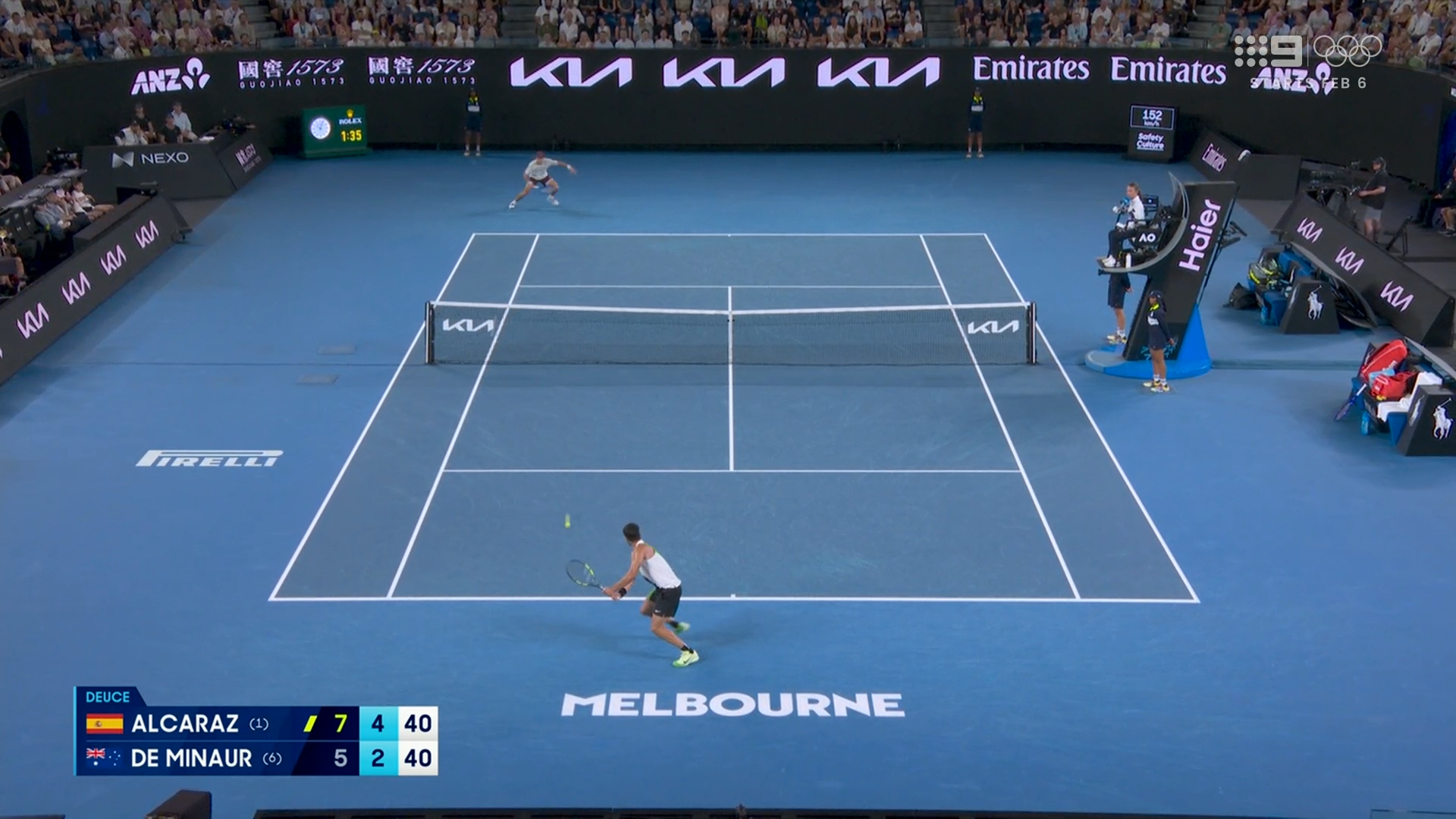 Alcaraz hurts de Minaur with 'superhuman' point