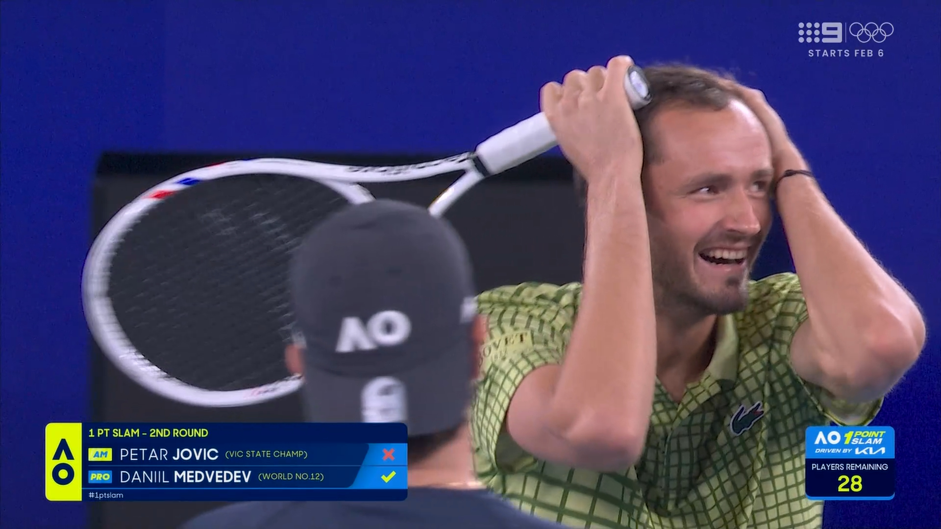 Medvedev's shock at 'point of the night'