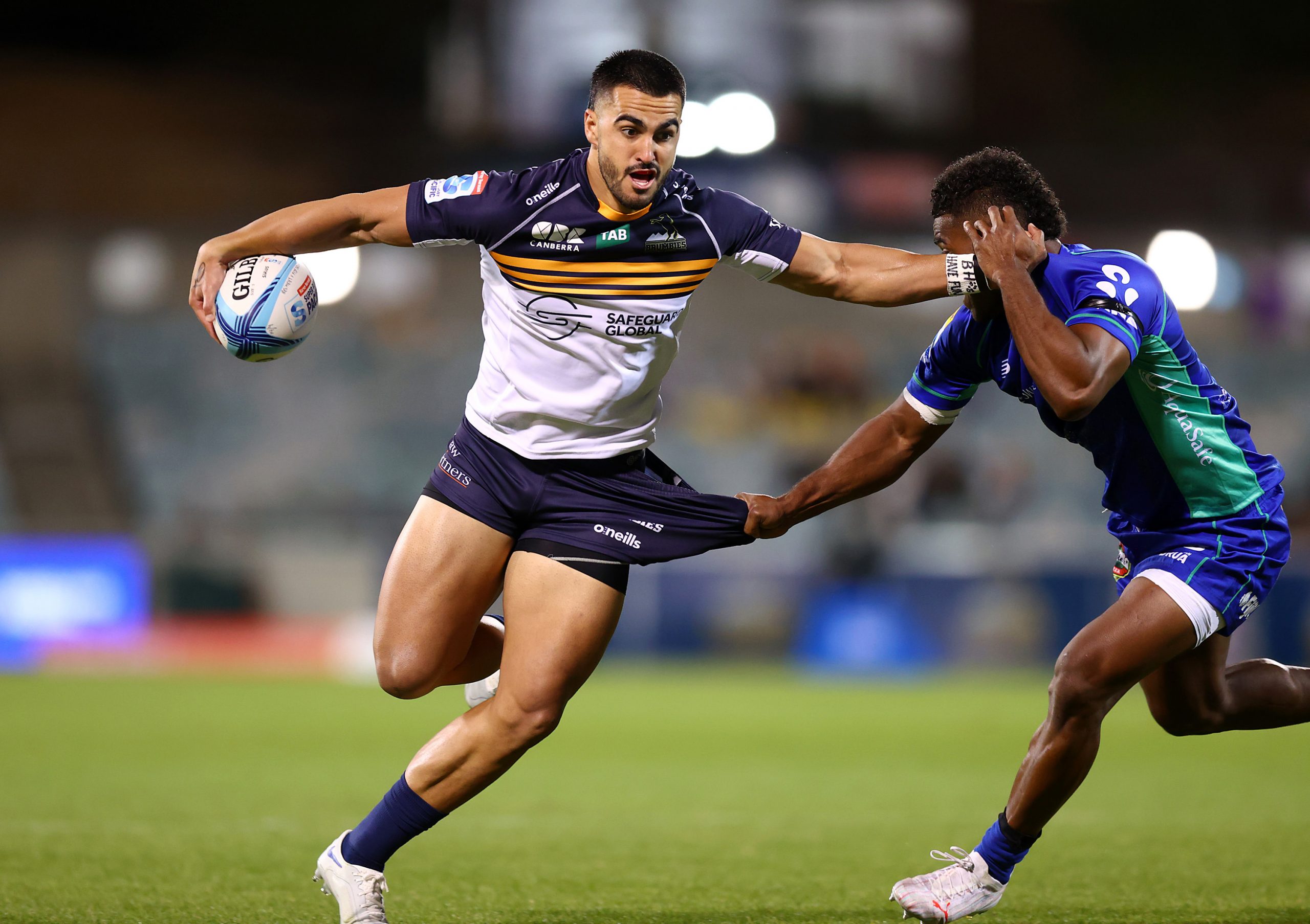 Tom Wright of the Brumbies in action.