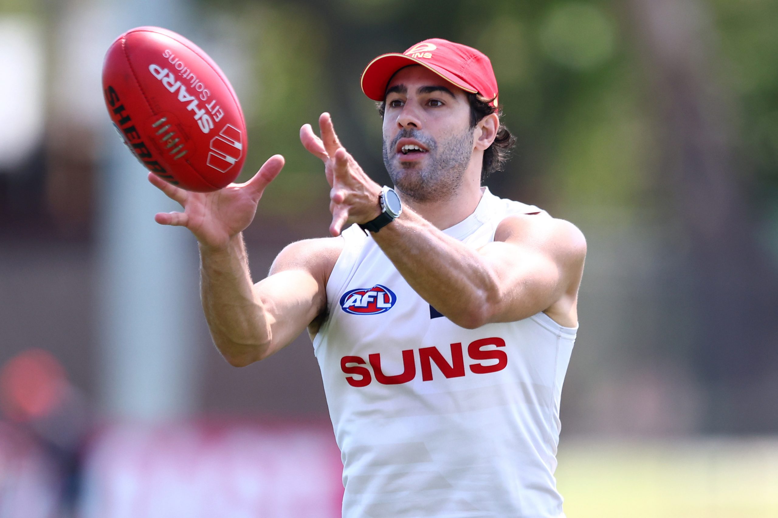 Christian Petracca during a Gold Coast Suns AFL training session.