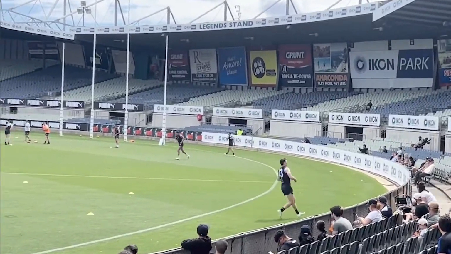 Viral Carlton training footage highlights skill issues