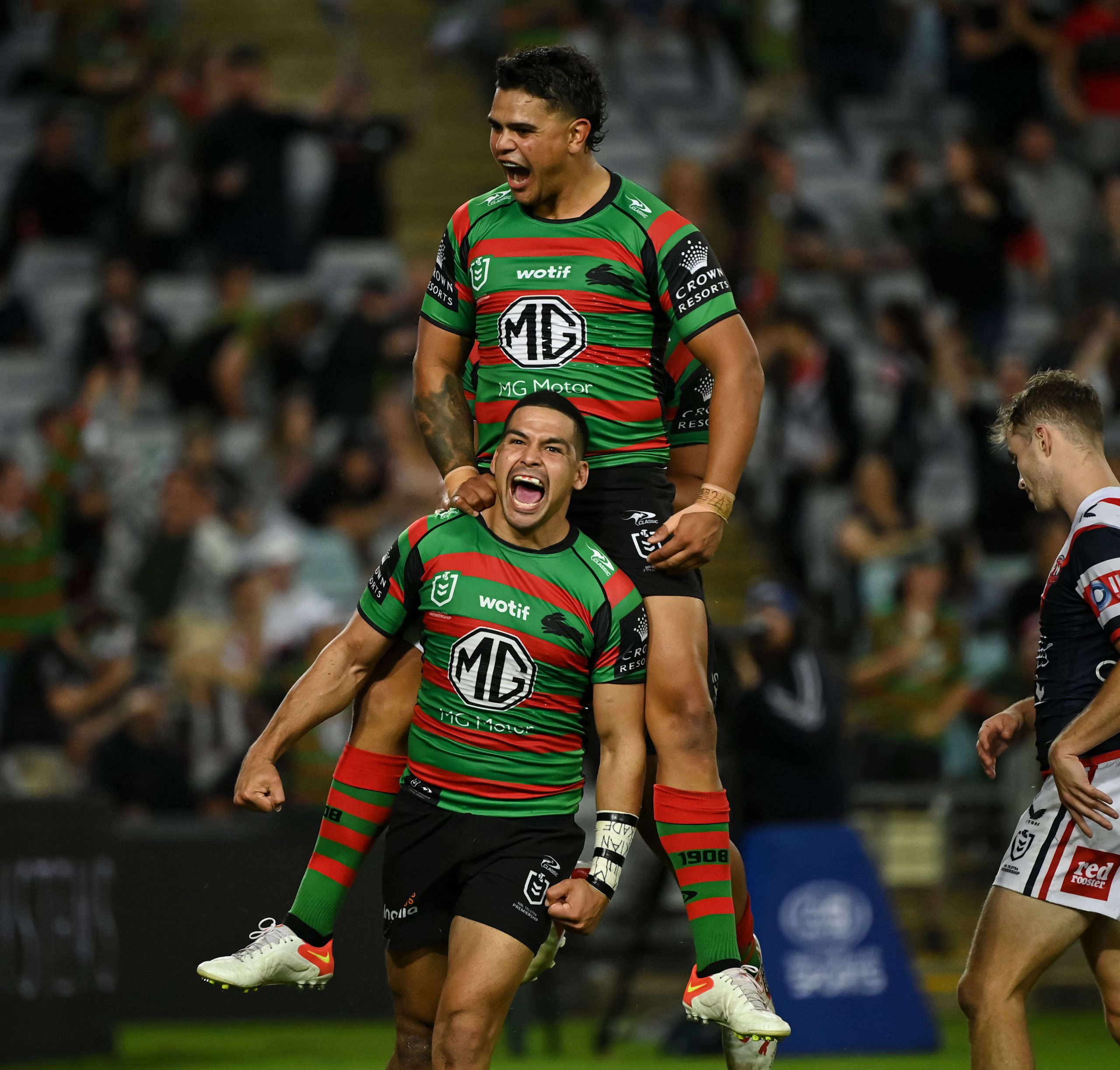 Latrell Mitchell and Cody Walker in 2022.