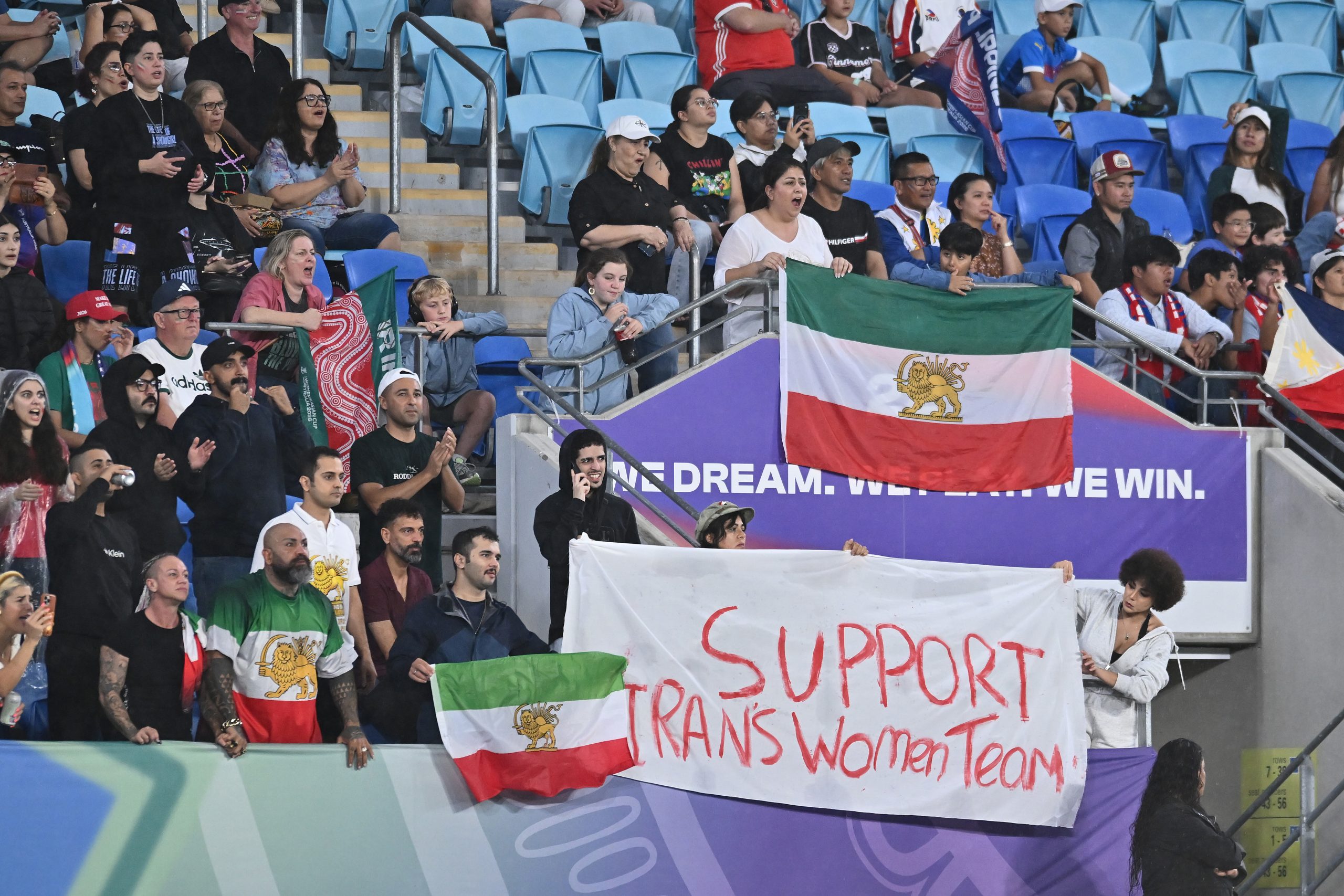 Iran fans during the AFC Women's Asian Cup game.