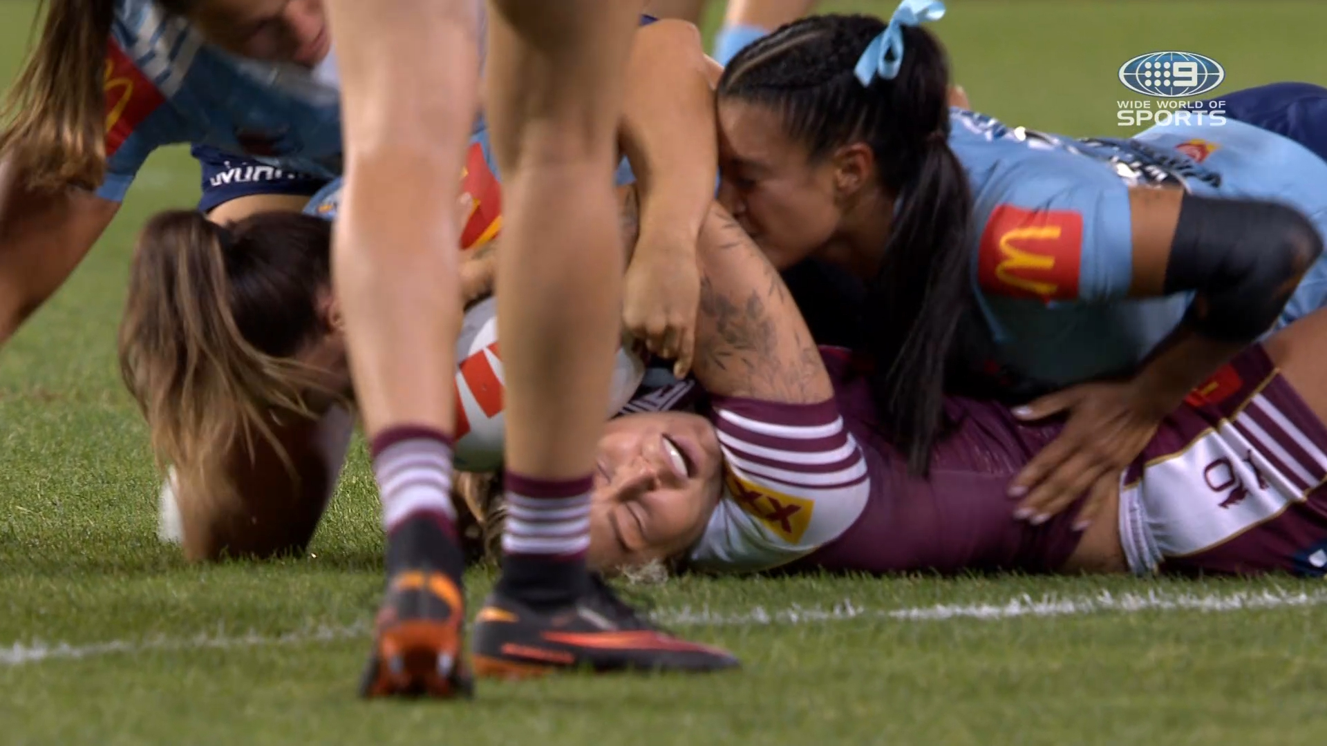 Heavy tackle leads to early HIA
