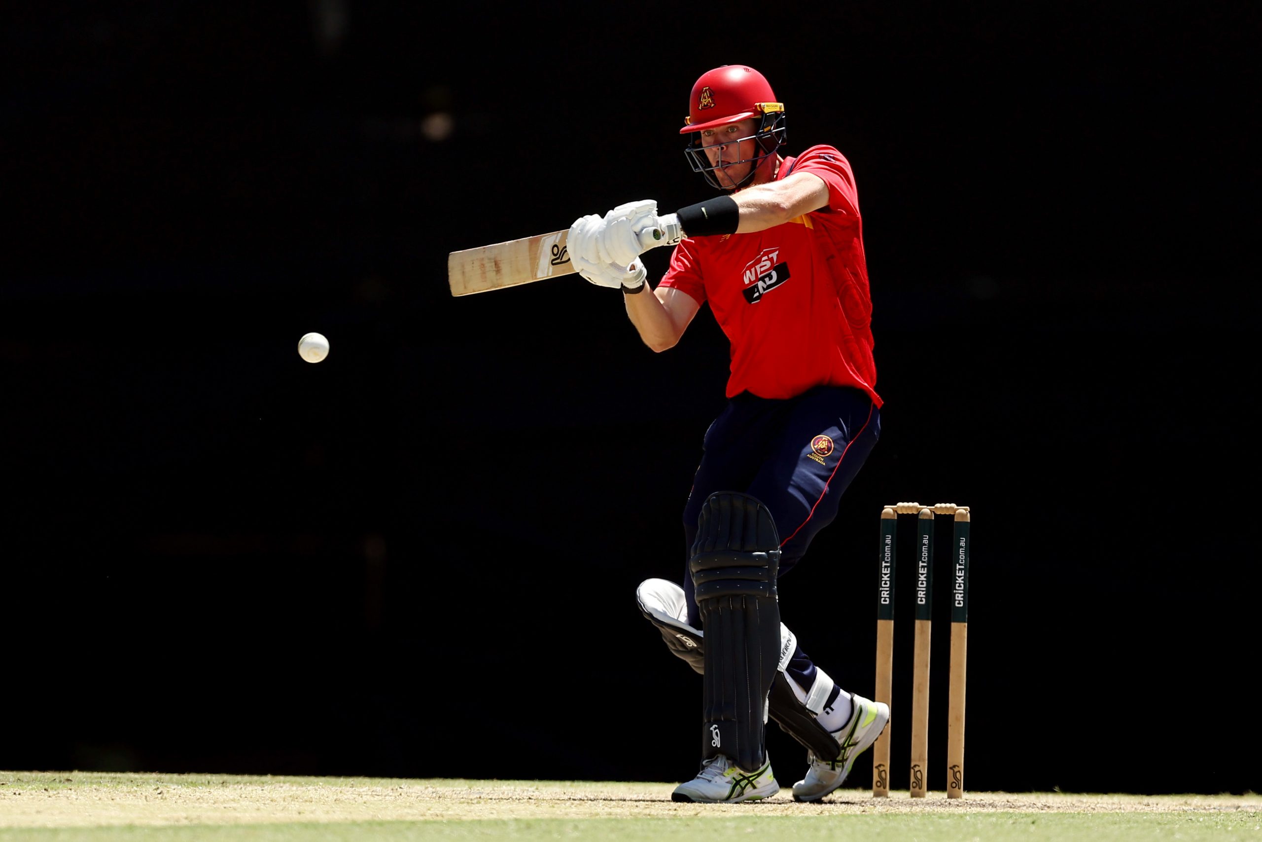 Liam Scott of South Australia at the crease.