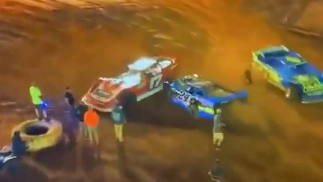Driver arrested for ramming rival in pits